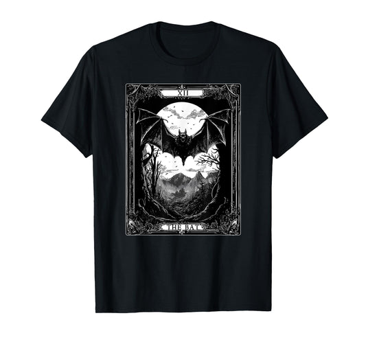 The Bat Tarot Card Vintage Gothic Halloween T-Shirt