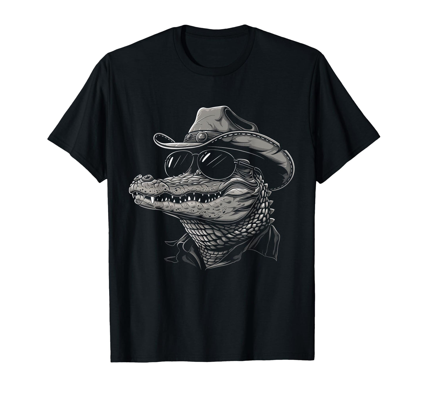 Alligator Cowboy Hat Gator Crocodile Reptile Lover Funny T-Shirt