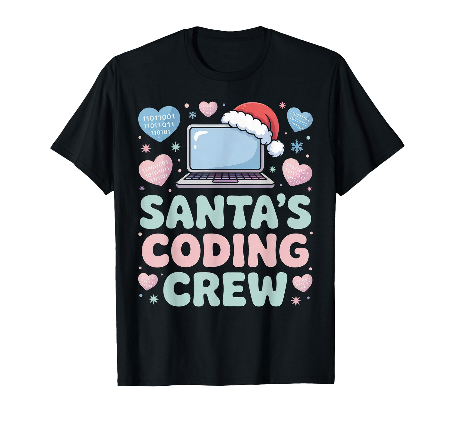 Santa’s Coding Crew Holiday Tech Laptop T-Shirt
