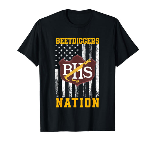 Brush Beetdiggers Logo Nation HS T-Shirt