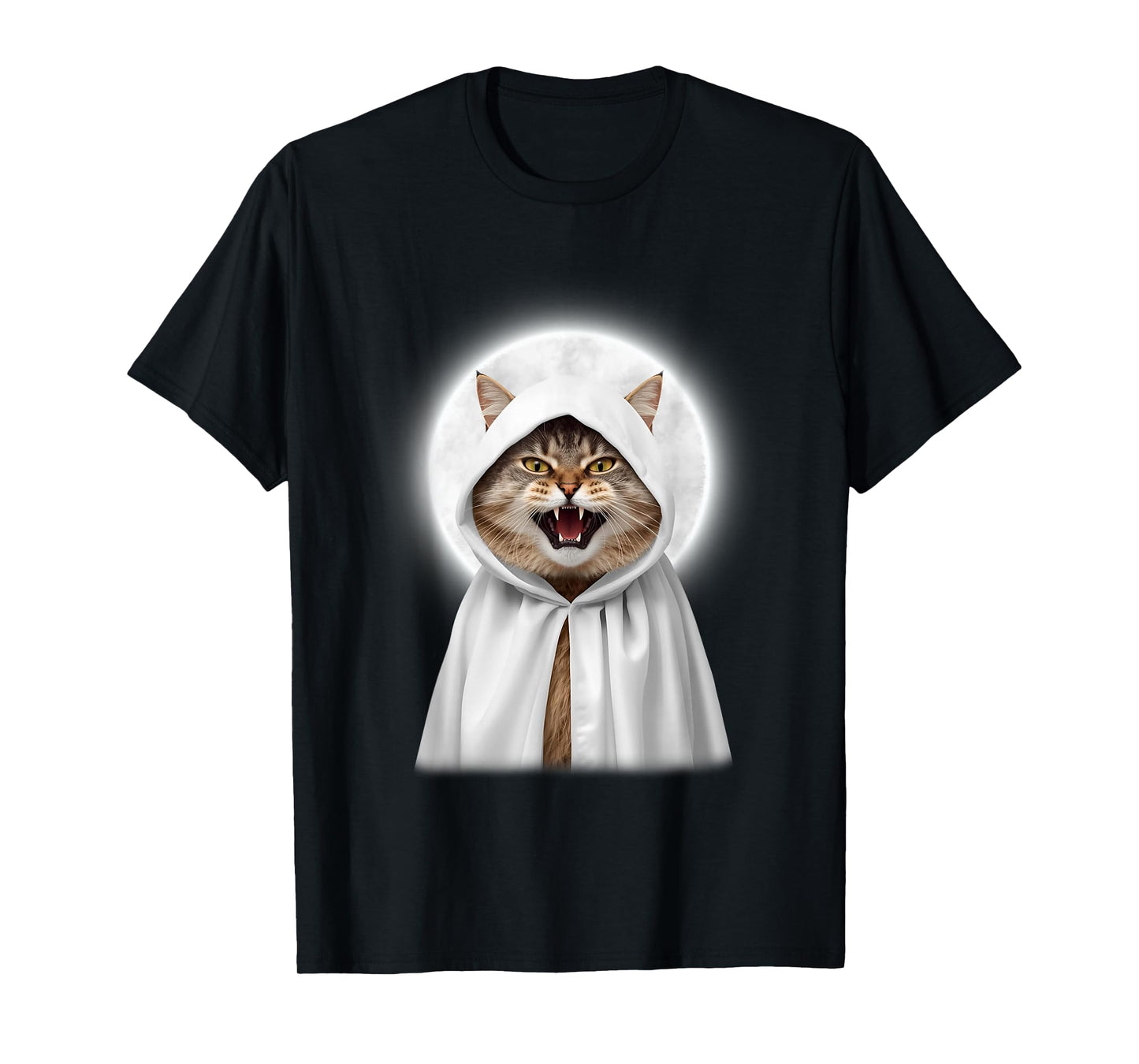 Cute Funny Wizard Cat Ghost Weird Kitten Meme Halloween T-Shirt