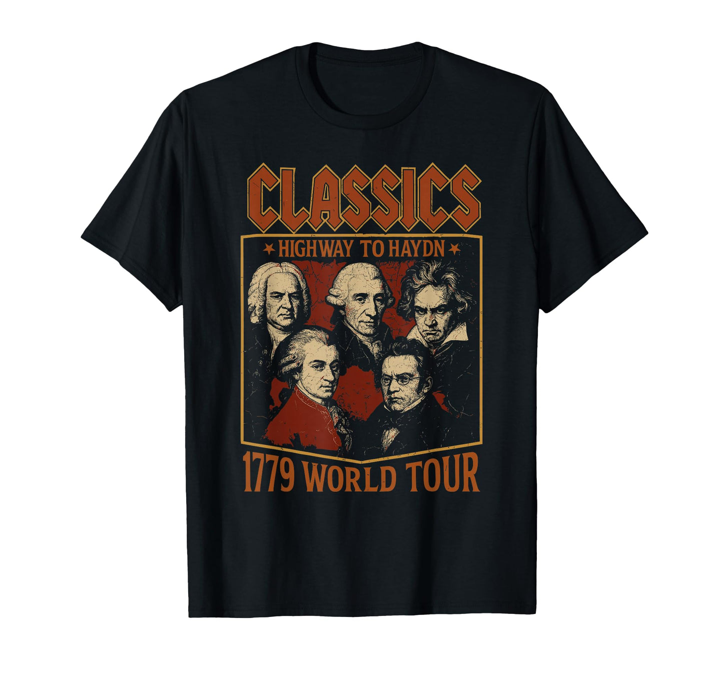 Classical Composer Tour, Funny Classical Music Parody T-Shirt