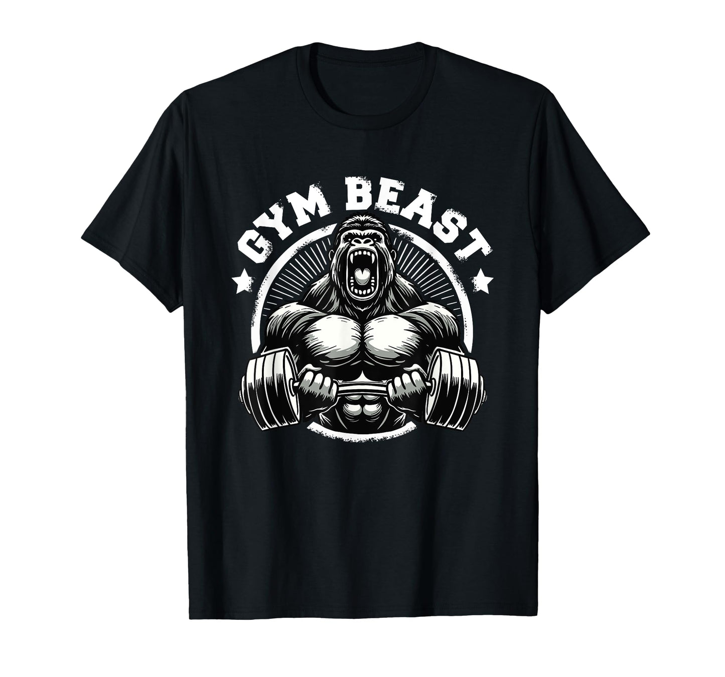 Gym Beast Gorilla Weightlift Workouts Gym Quotes Gym Fitness T-Shirt