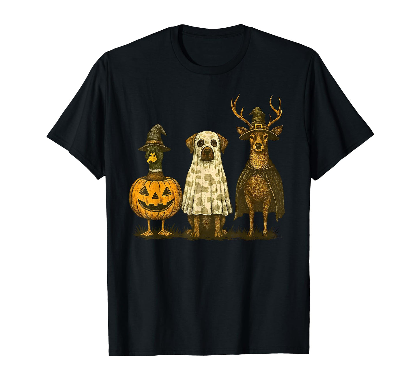 Duck Dog Deer Halloween Costume Hunting Season Men Women Kid T-Shirt