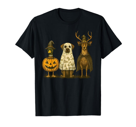 Duck Dog Deer Halloween Costume Hunting Season Men Women Kid T-Shirt