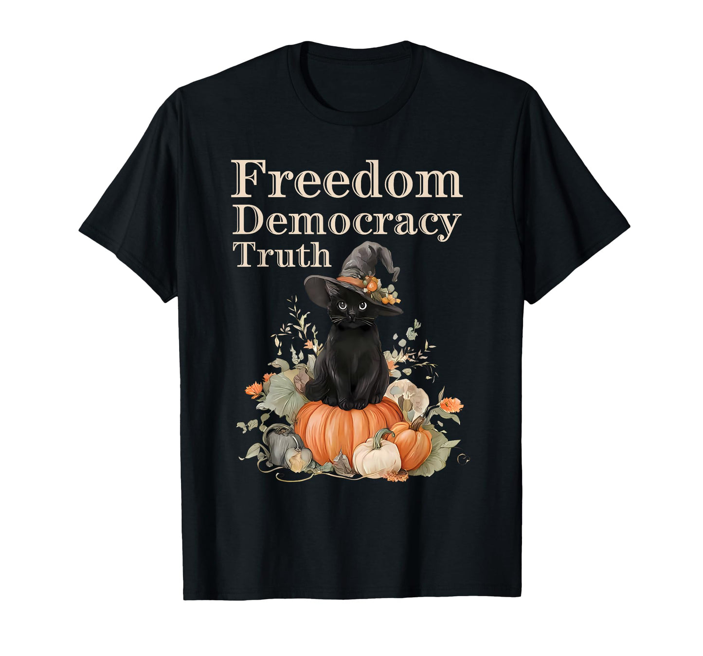 Subtle Resist Trump Freedom Democracy Truth Witch Halloween T-Shirt