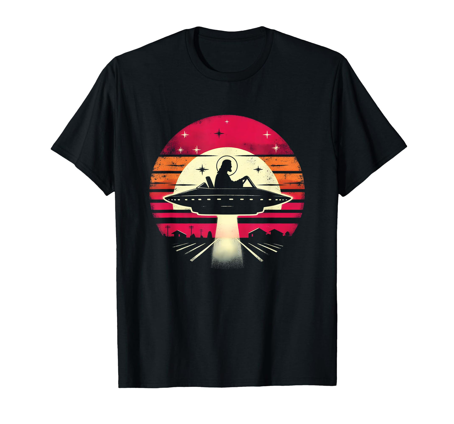 Jesus UFO Pilot - Funny Christian Religious Alien Lover T-Shirt