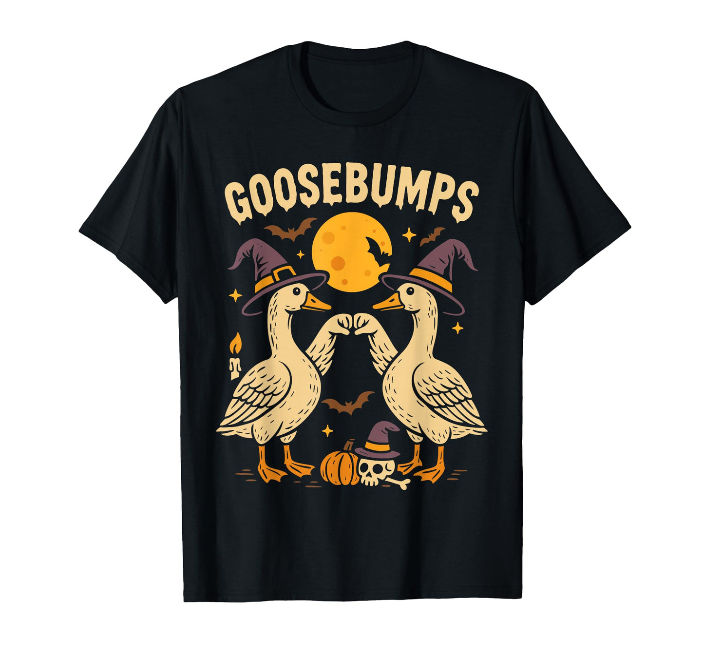 Cute Spooky Goose Shirt, Funny Halloween Goose Bumps T-Shirt