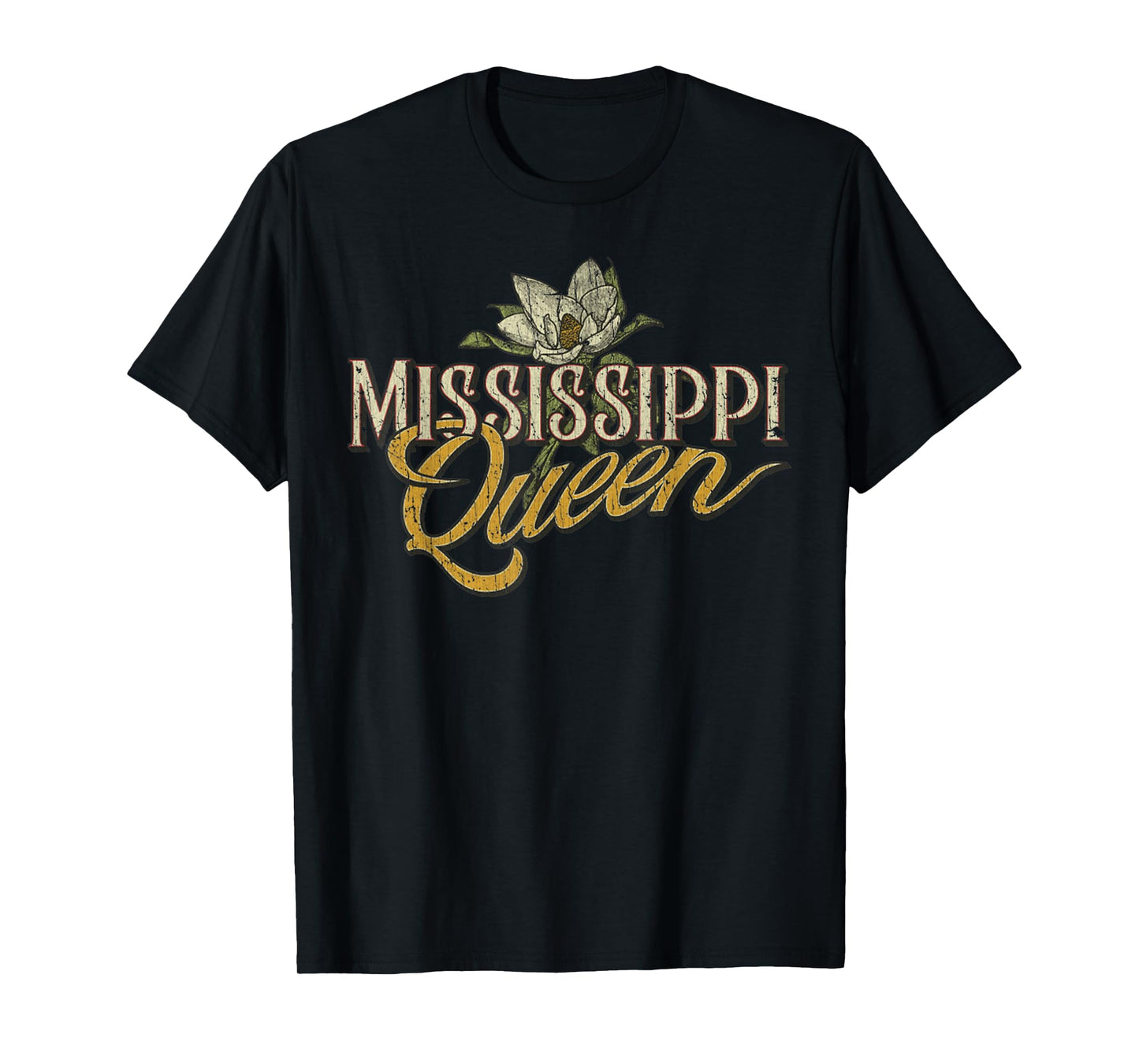 Vintage Mississippi Queen Retro Flower Magnolia T-Shirt