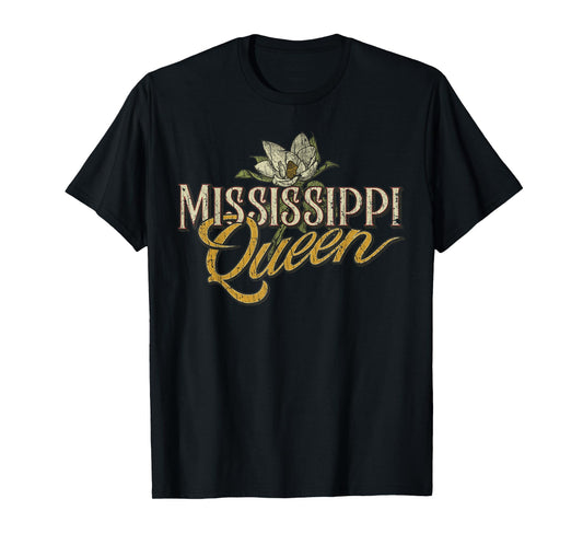 Vintage Mississippi Queen Retro Flower Magnolia T-Shirt