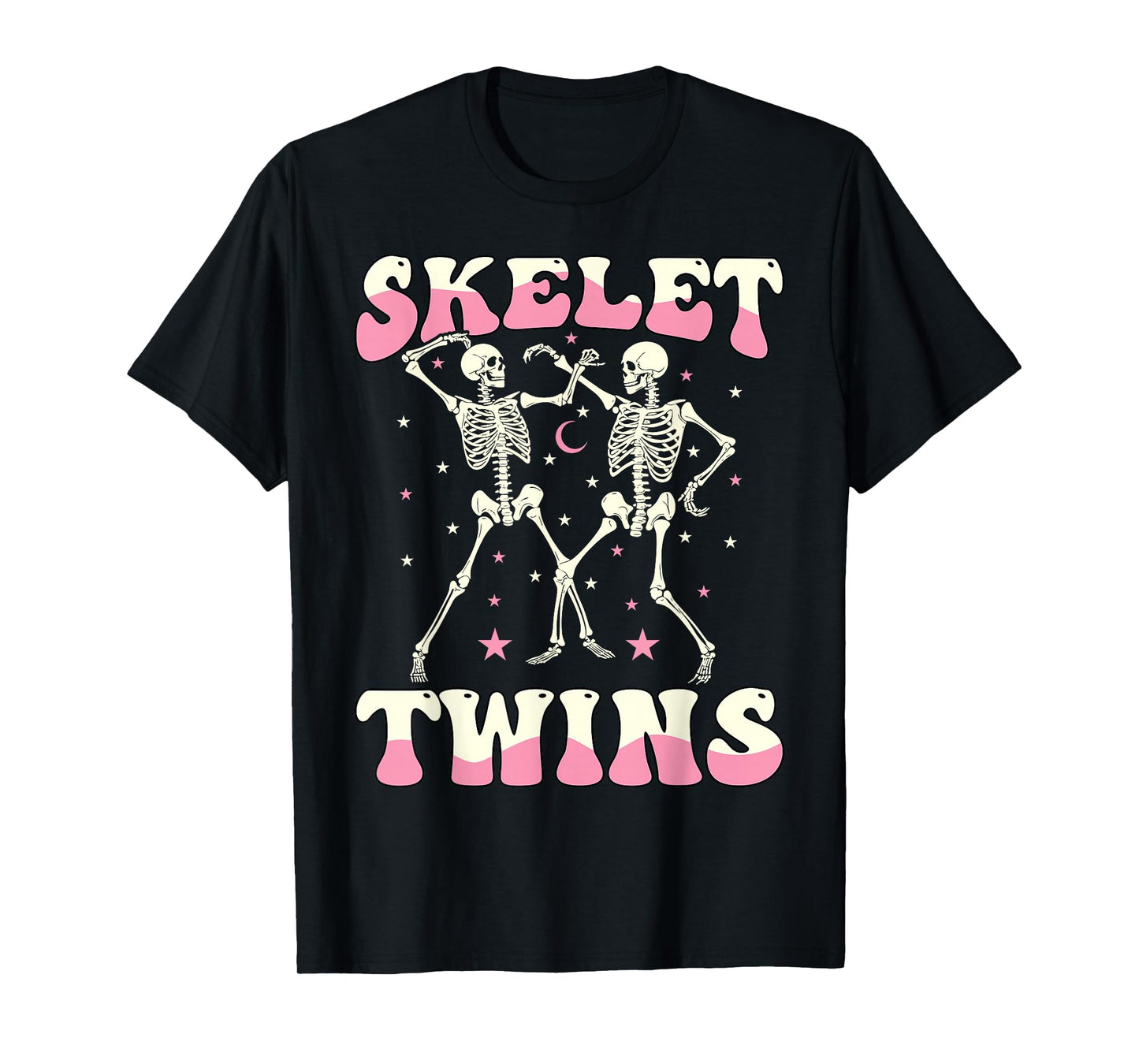 Skeletwins Dancing Skeletons Matching Halloween Twin Girls T-Shirt
