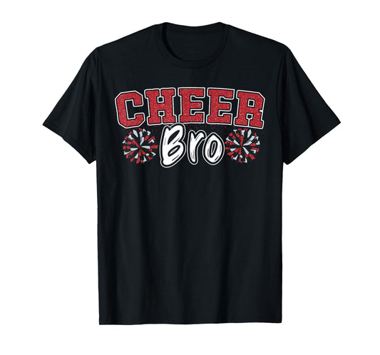Cheer Bro My Favorite Cheerleader Calls Me Brother Sis Red T-Shirt