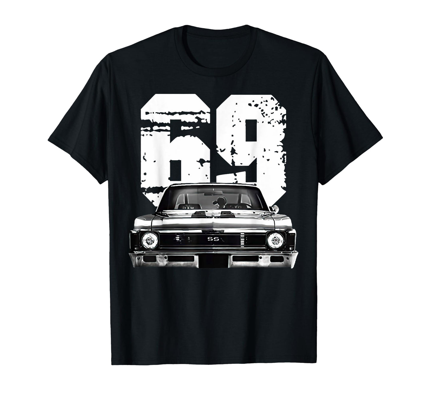 1969 69 Chevys Nova 2 Classic Car Old School Muscle Car T-Shirt
