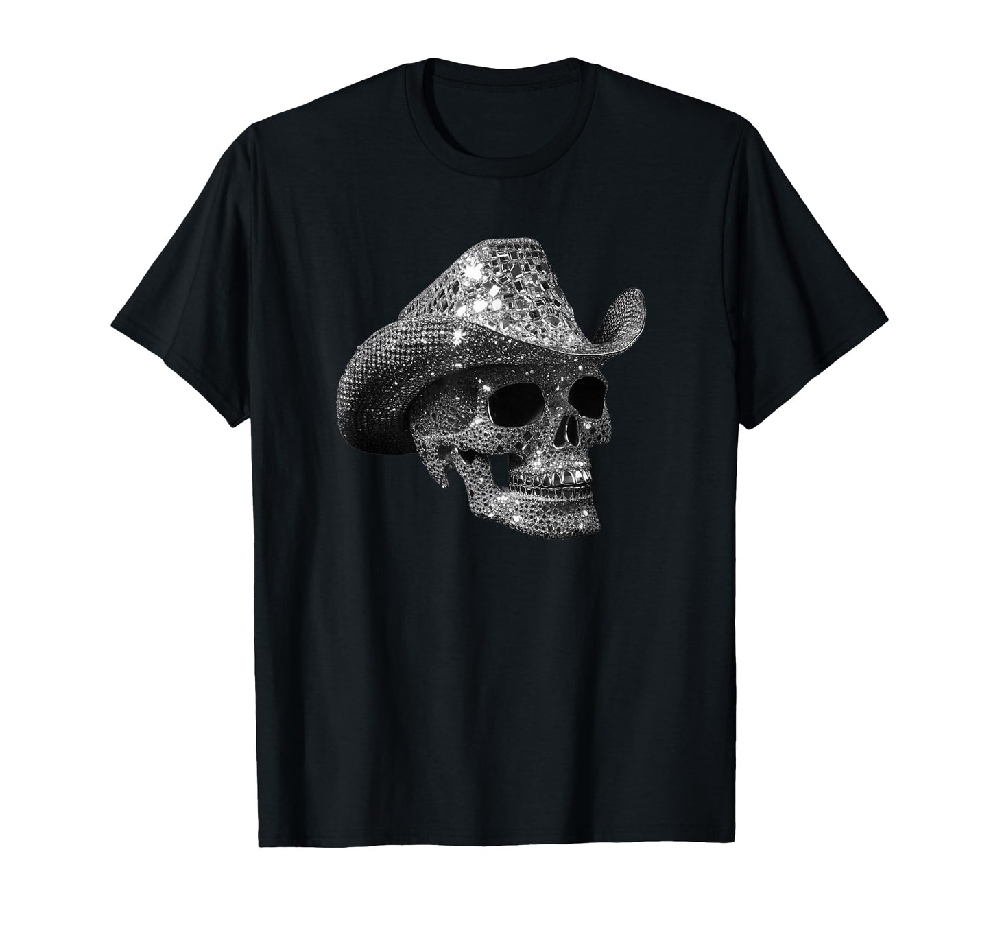 Skull made of diamonds wearing cowboy hat T-Shirt
