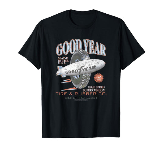 Goodyear Tire & Rubber Co. Built To Last Vintage Logo T-Shirt
