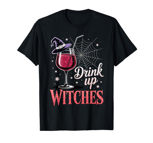 Drink Up Witches Sangria Cocktail Funny Halloween Outfit T-Shirt