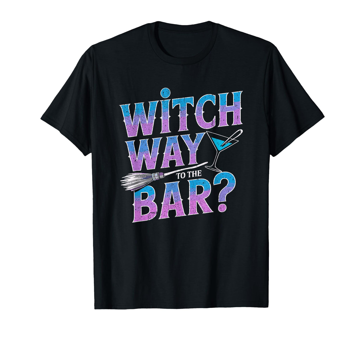 Witch Way to The bar Funny Halloween Pub T-Shirt