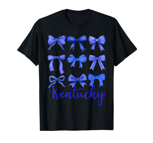 Blue Bow - Kentucky Women Toddler Girls Kids Sister Niece T-Shirt