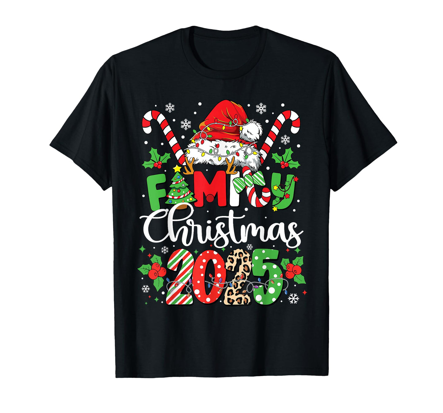 Family Christmas 2025 Matching Outfit Xmas Squad Santa T-Shirt