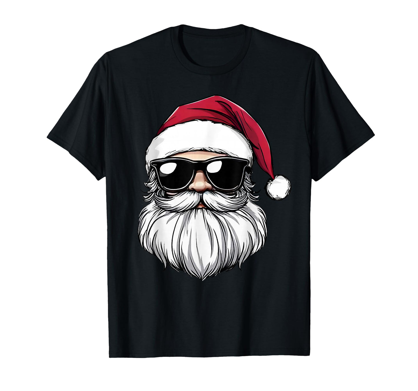 Funny Santa Sunglasses Merry Christmas Family Pajama Holiday T-Shirt
