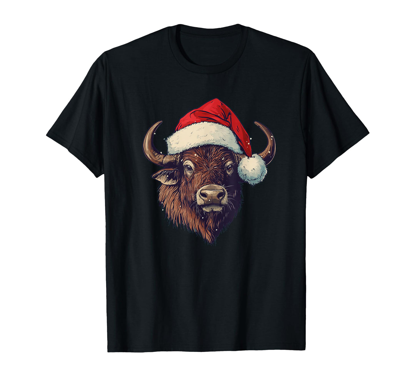 Awesome Santa’s Buffalo for a Festive Celebration T-Shirt