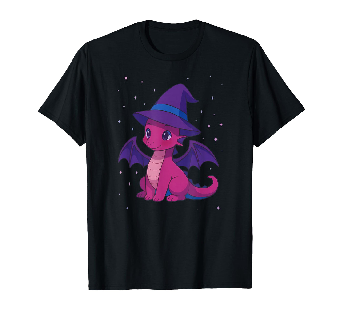 Cute Anime Baby Dragon Witch Kawaii Bisexual Pride Colors T-Shirt