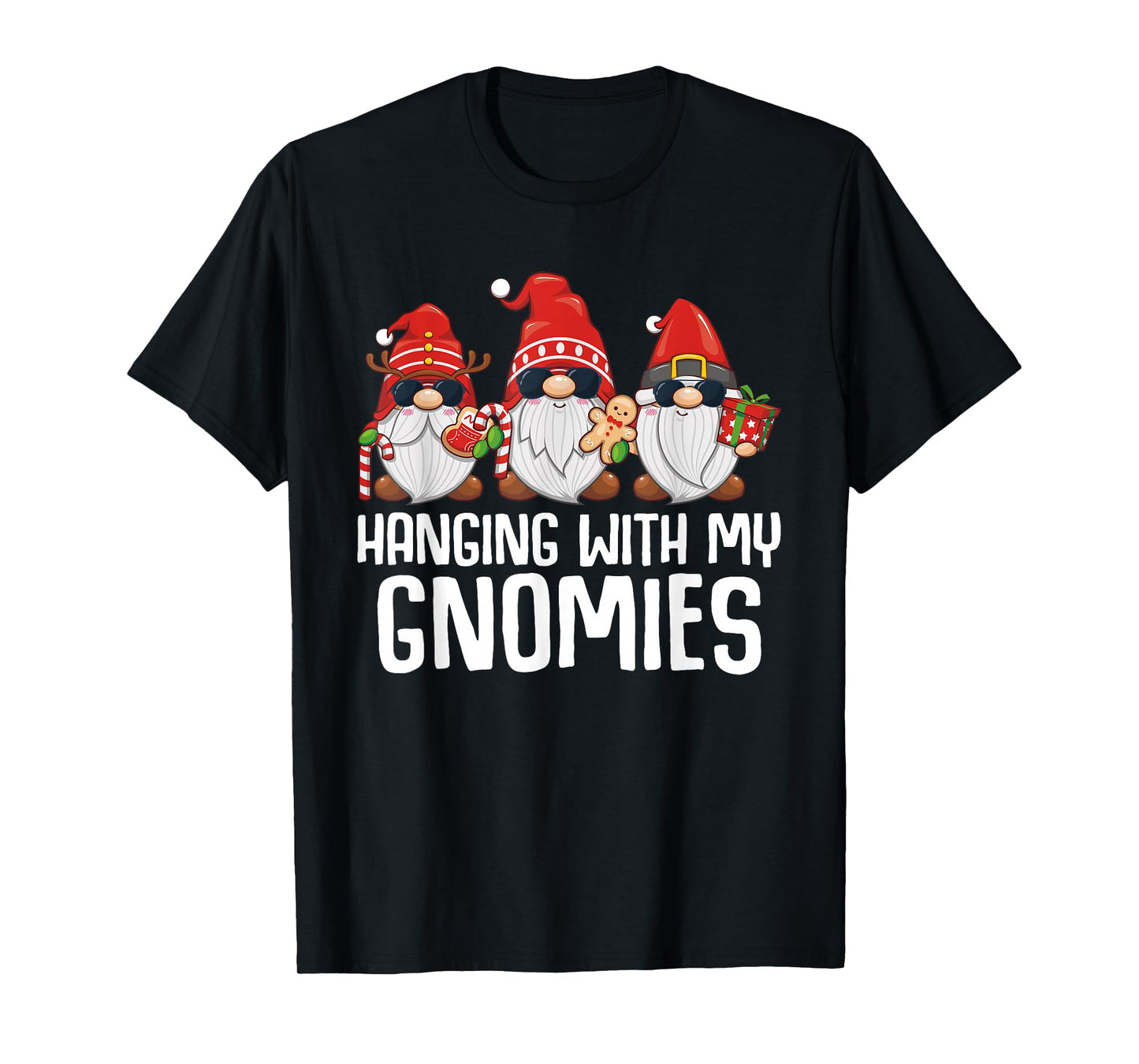 Hanging with My Gnomies Family Xmas Christmas Pajamas PJ T-Shirt