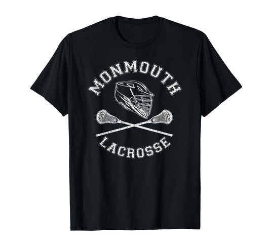 Monmouth Lacrosse Vintage Distressed Retro Lax T-Shirt
