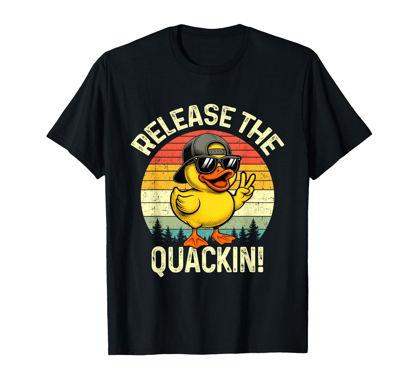 Funny Release The Quackin Vintage Rubber Duckie Duck T-Shirt