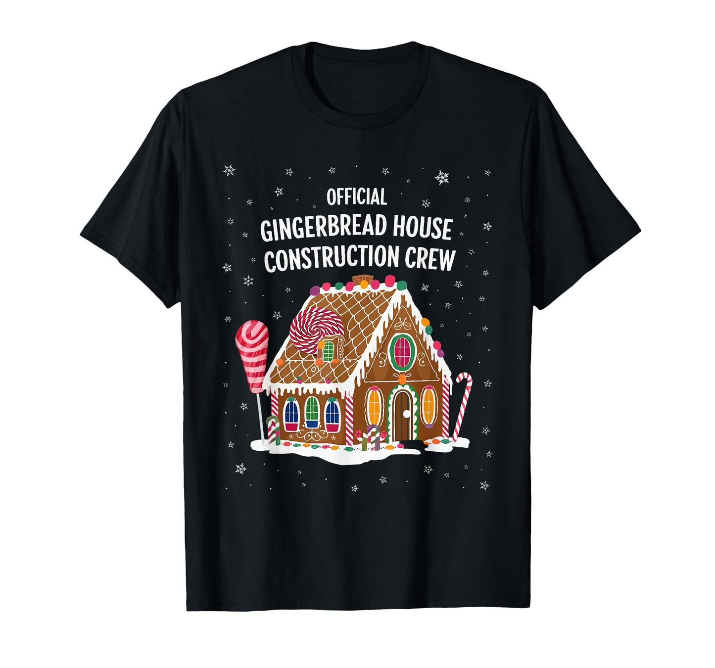 Gingerbread House Construction Crew Cookie Baking Christmas T-Shirt