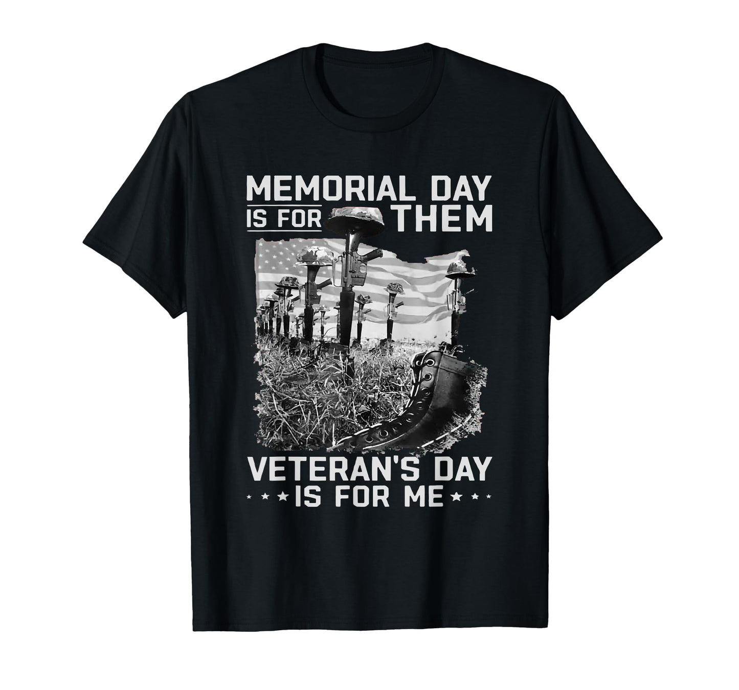 Retro Memorial Day Is For Them Veteran's Day Is For Me T-Shirt