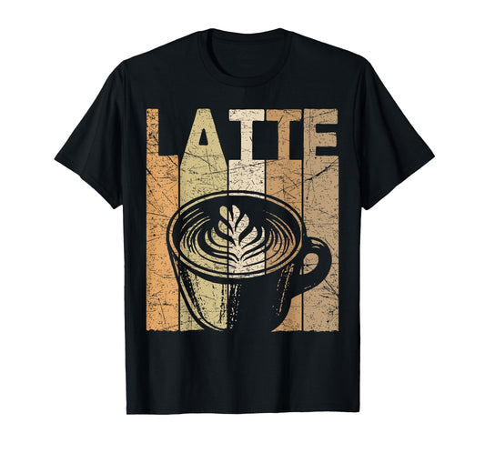 Latte Vintage Latte Coffee Retro Espresso Latte Lover T-Shirt