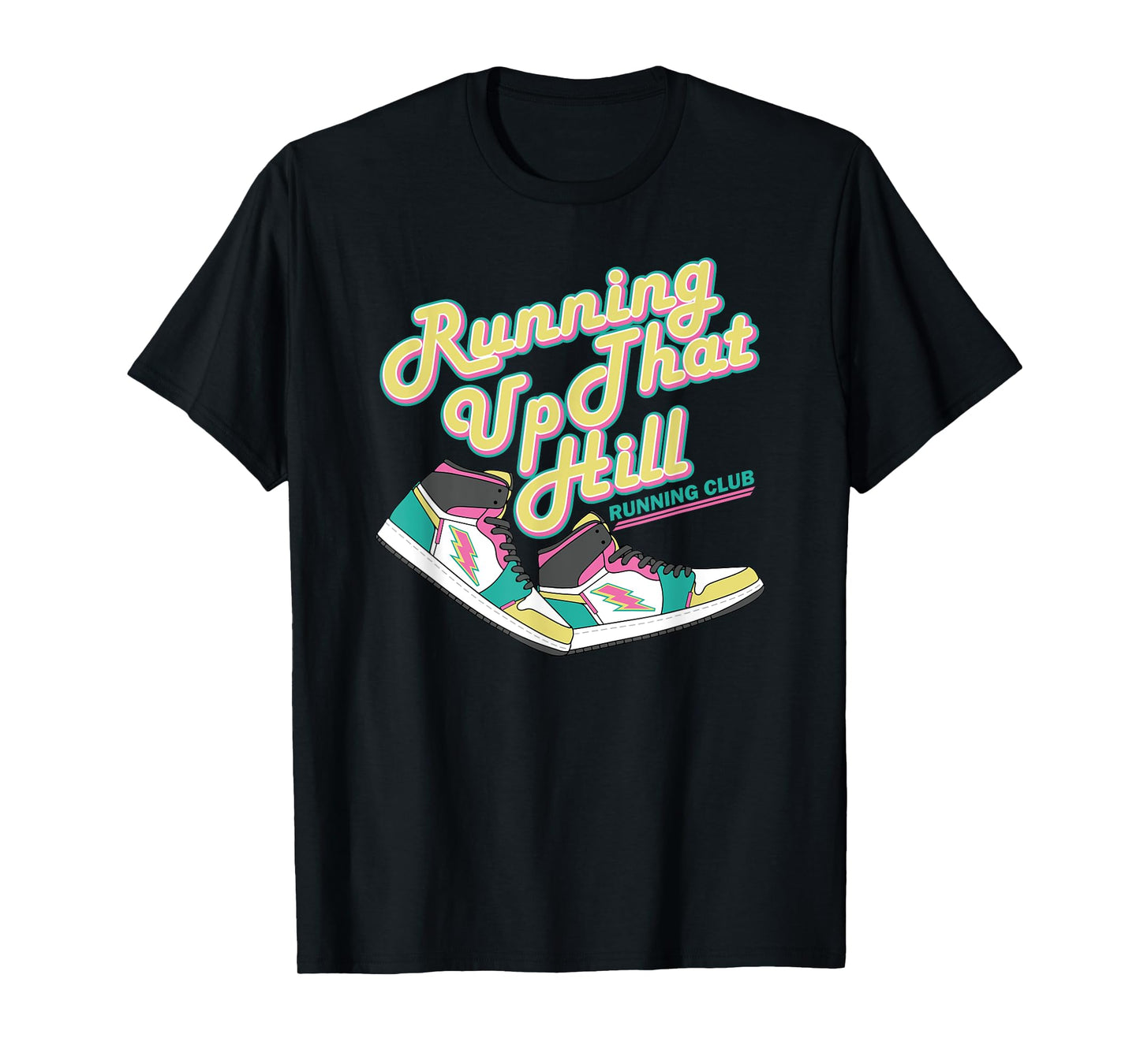 Running Up That Hill Retro Running Marathon Track Cross T-Shirt