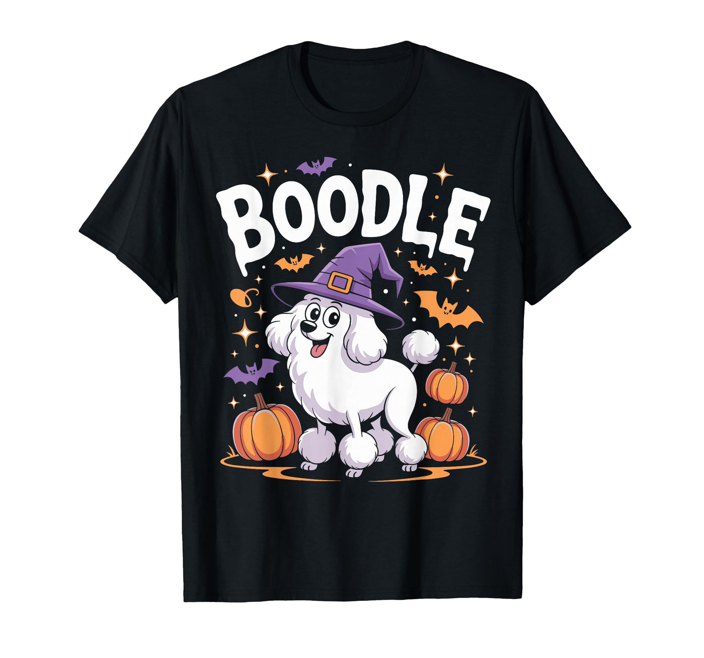 Boodle Funny Boo Spooky Witch Dog Poodle Halloween T-Shirt