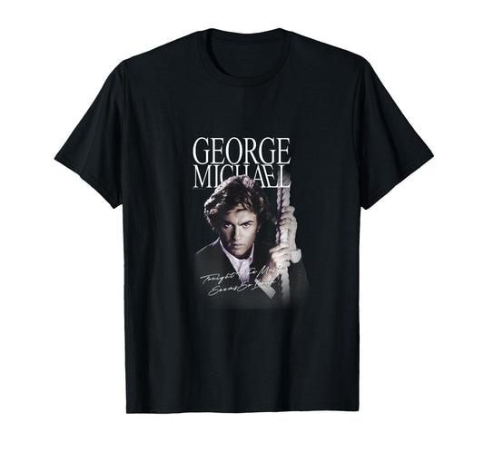 George Michael Retro Icon T-Shirt, Small, Black