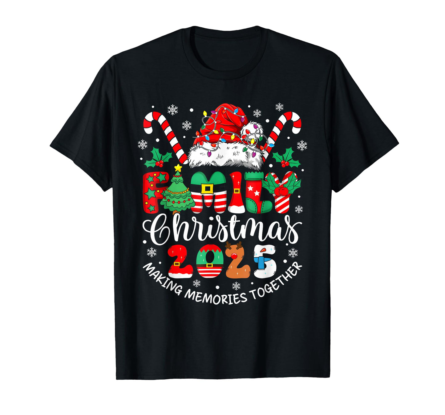 Family Christmas 2025 Matching Outfit Xmas Squad Santa T-Shirt