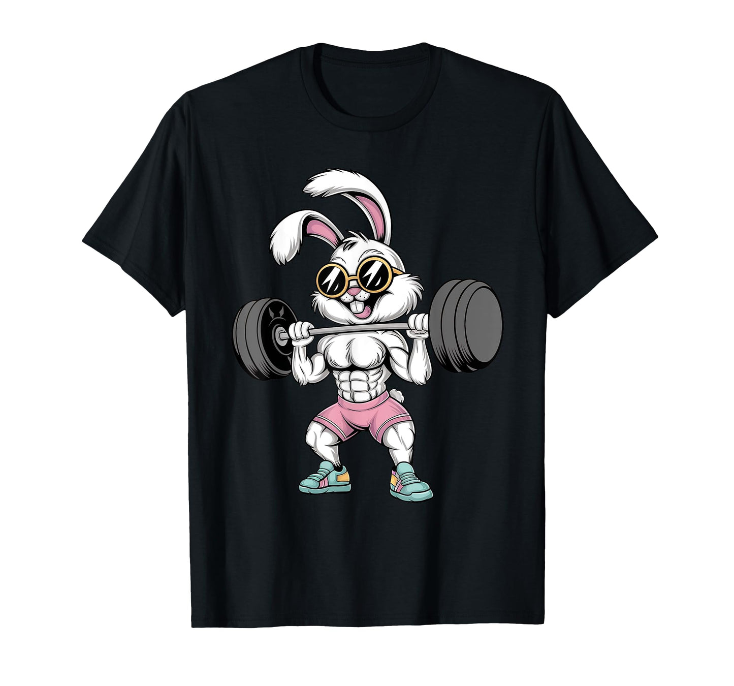 Funny Easter Day Workout Deadlift Bunny Rabbit Gym Men Women T-Shirt