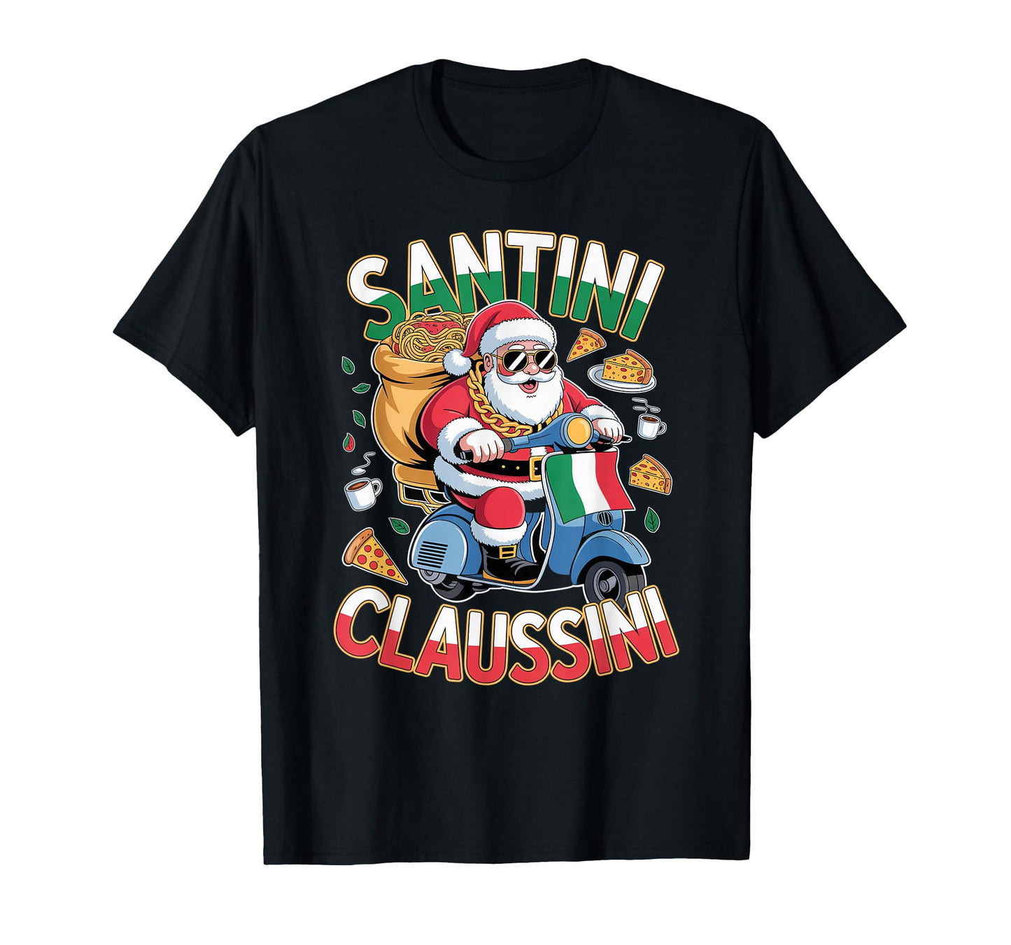 Italian Brainrot Christmas Santini Claussini Funny Santa T-Shirt