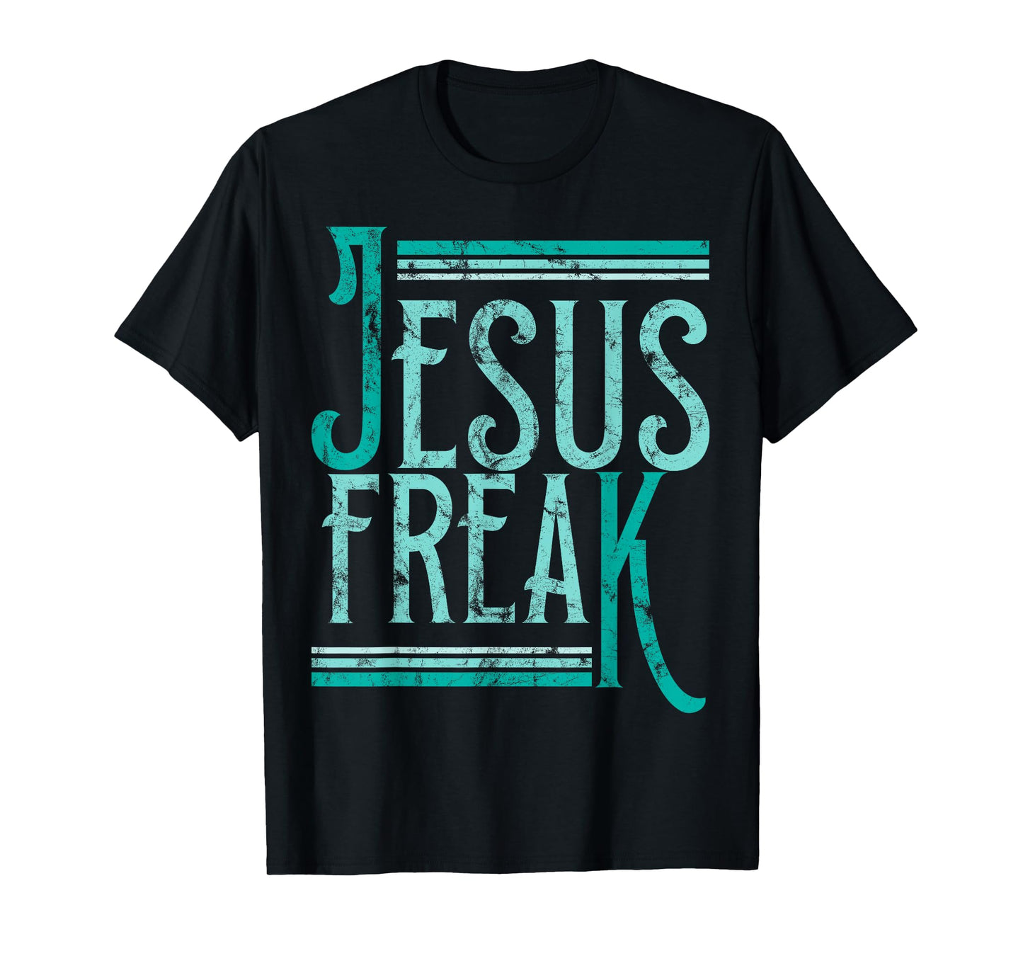 Christian Religious Bible Jesus Freak Distressed T-Shirt