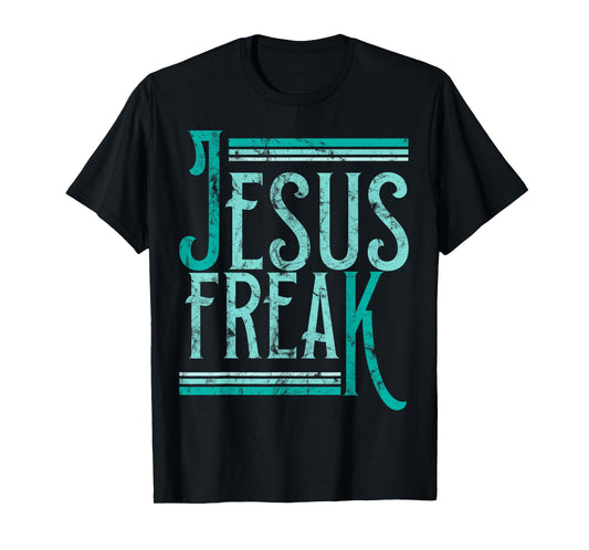 Christian Religious Bible Jesus Freak Distressed T-Shirt