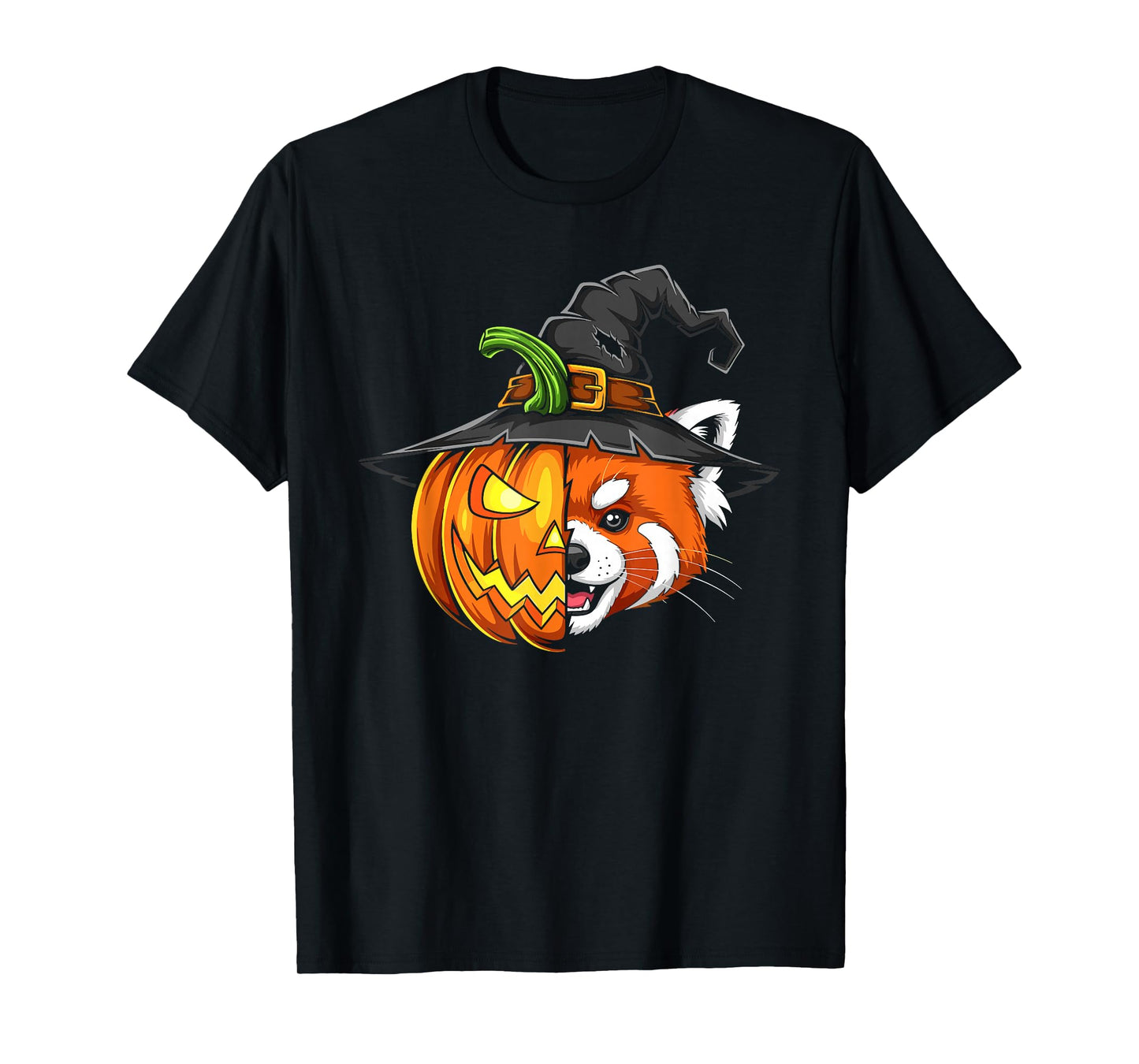 Red Panda Pumpkin Jack O Lantern Halloween Kids Mens Womens T-Shirt