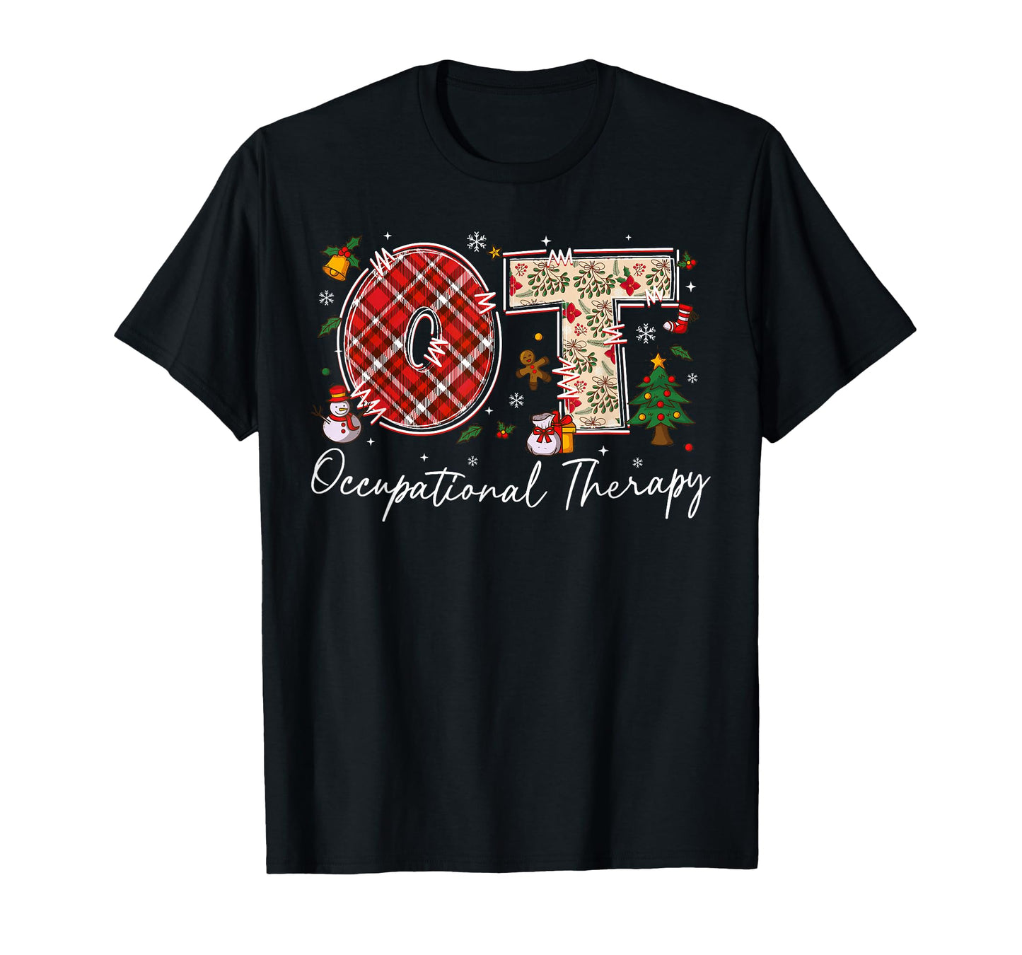 Retro OT Occupational Therapy Santa Christmas OT Squad T-Shirt