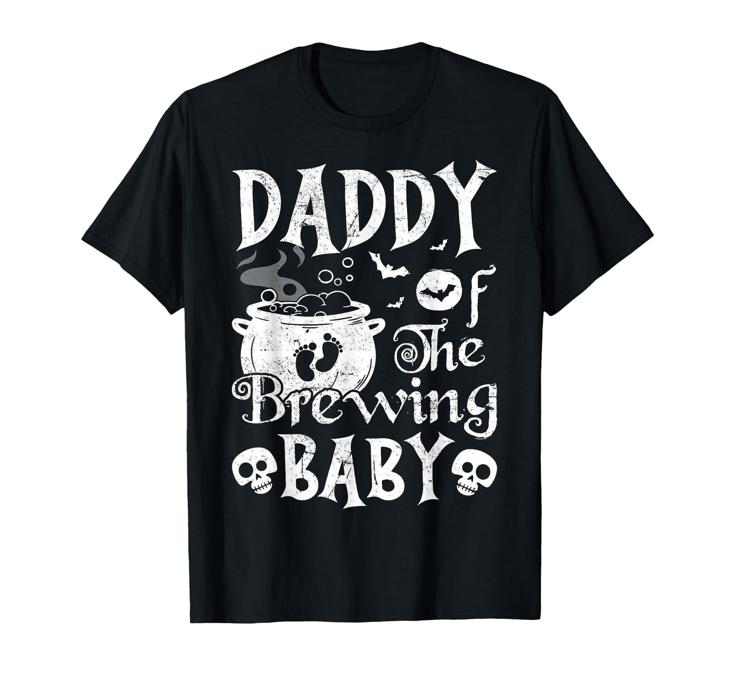 Mens Pregnancy Announcement Daddy of the Brewing Baby Halloween T-Shirt