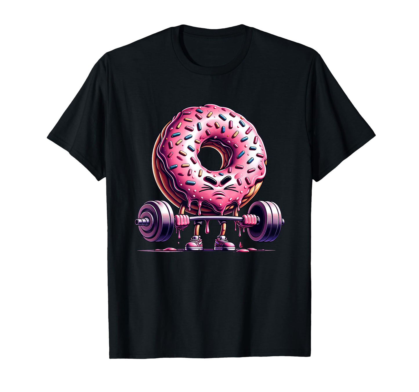 Donut Deadlift Weightlifing Funny Fitness Workout Gym Lover T-Shirt