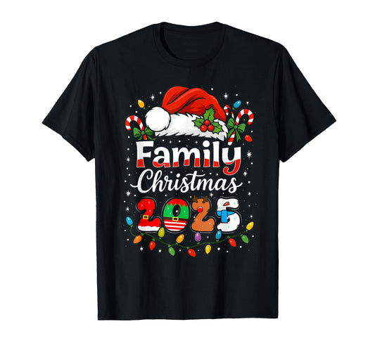 Family Christmas 2025 Matching Outfit Xmas Squad Santa T-Shirt