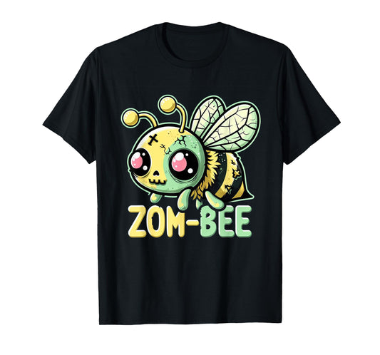 Zom-Bee Adorably Creepy Zombie Bee Cartoon Halloween T-Shirt