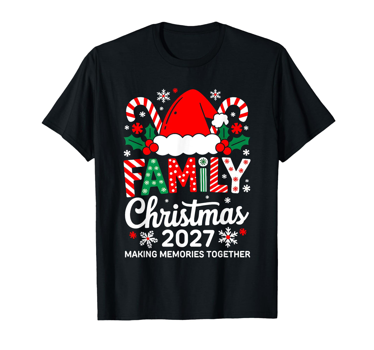 Family Christmas 2027 Matching Costume Together Xmas Squad T-Shirt