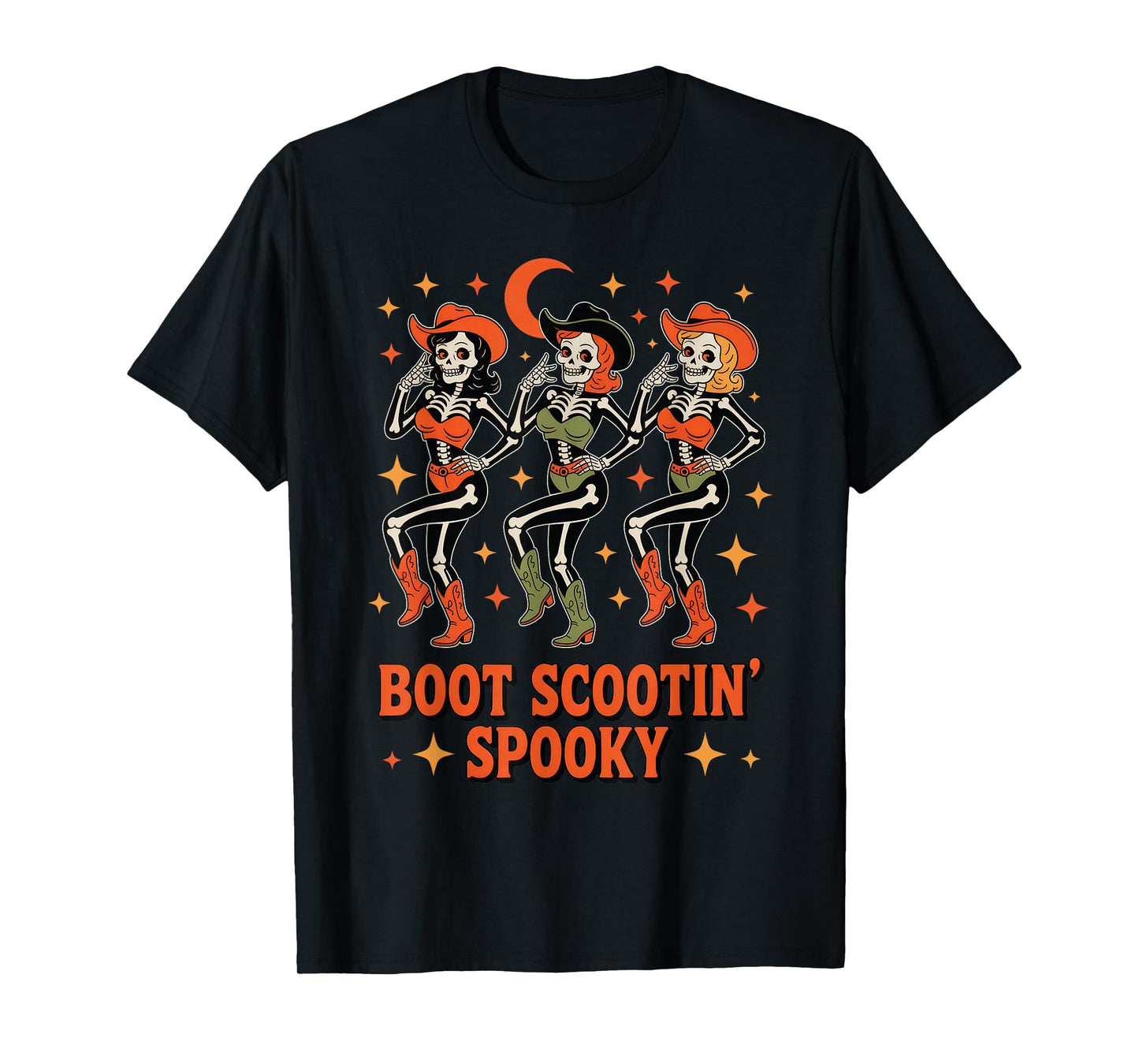 Boot Scootin Cowgirl Spooky Western Line Dance T-Shirt