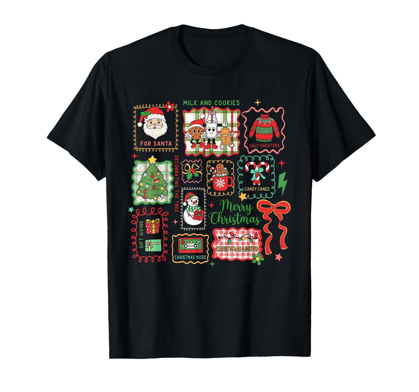 Merry Christmas Santa Christmas Tree Xmas Matching Family T-Shirt