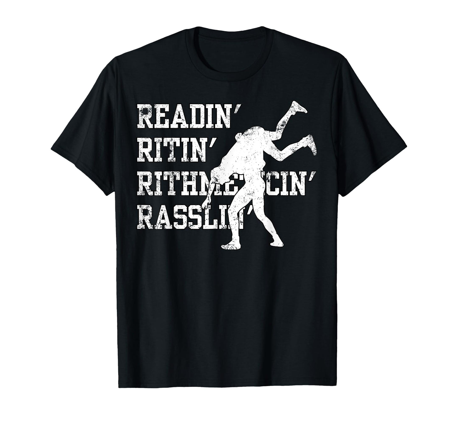 Funny Wrestling Funny Rassling Wrestler Love To Wrestle Gym T-Shirt